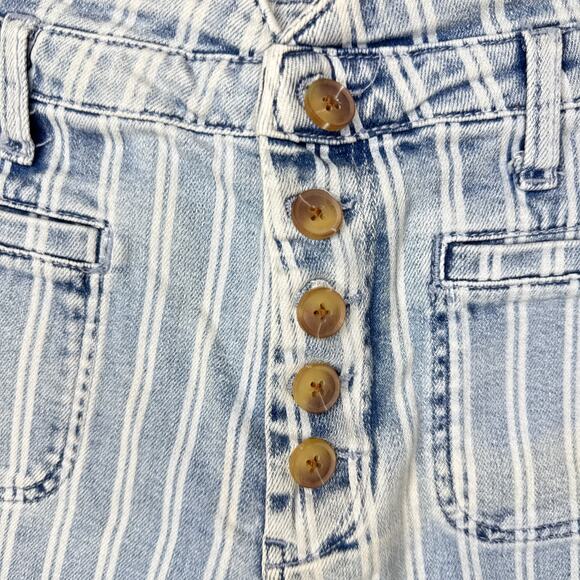 NEW NWT Anthropologie Pilcro High-Rise Slim Acid Wash Striped Jeans Size 29 - Picture 6 of 14